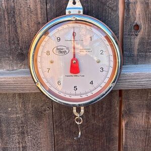 Vintage hanging Scale - Silver and bronze